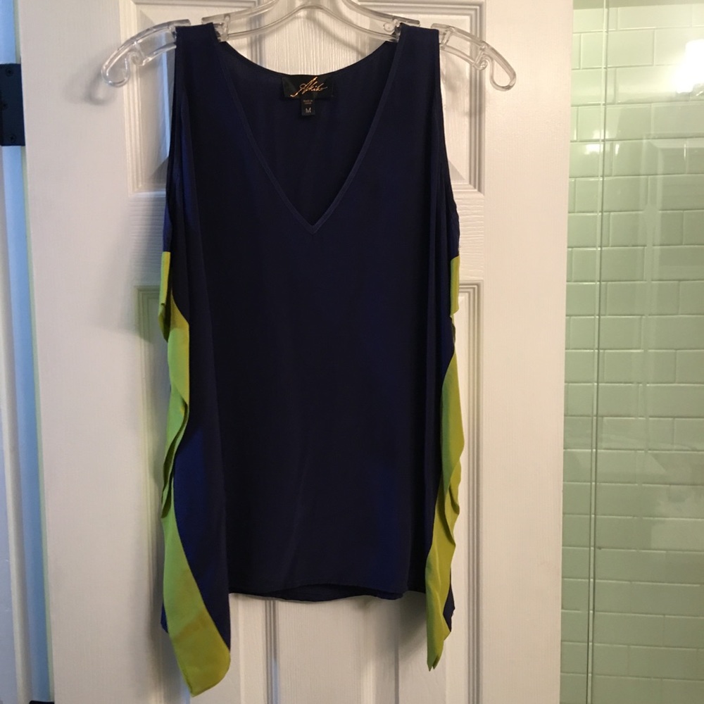 Akiko color block blouse
